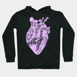 pen and ink heart drawing lavender transparent Hoodie